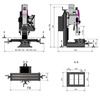 Perceuse-fraiseuse X 480 Y 175 mm Z 280 mm CM2/M10 0,75 kW 230V vitesses variables table longue Optimill