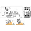 Minidumper hydrostatique à chenilles élévateur ciseaux avec pelle benne basculante 500KG 9CH à démarrage électrique Torros