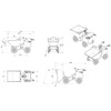 Mini dumper électrique 4x4 roues motrices direction articulée 350 kg 158 L benne basculante hydraulique avec batteries 48 V / 20 Ah Torros