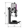 Perceuse-fraiseuse professionnelle X 480 mm Y 175 mm Z 280 mm SANS engrenages avec entraînement direct CM2/M10 0,75 kW 230V Optimill