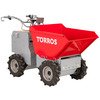 Mini dumper électrique 4x4 roues motrices direction articulée 350 kg 158 L benne basculante hydraulique avec batteries 48 V / 20 Ah Torros