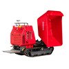 Minidumper à chenilles hydrostatique 1200 kg 13,5 ch avec benne rotative 180° et démarrage électrique Torros