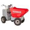 Mini dumper électrique 4x4 roues motrices direction articulée 350 kg 158 L benne basculante hydraulique avec batteries 48 V / 20 Ah Torros