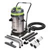 Aspirateur industriel à sec avec filtre semi-automatique – poussières et solides – cuve inox 62 L – 3 moteurs – 2,5 kW – 230 V Cleancraft