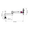 Bras de taraudage pneumatique de M3 à M12 400 tpm 6 bars portée effective 877 mm avec 6 douilles de taraudage ø19 mm Optidrill