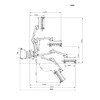 Broyeur d'accotement à fléaux 80 cm avec large déport hydraulique sur bras – Inclinable à la verticale - Cardan et attelage trois points Torros