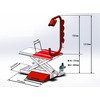 Élévateur pneumatique pour pneus jusqu’à 75 kg – Idéal pour équilibreuses – Levage 460 mm MW Tools
