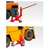Cric hydraulique pour chariot élévateur 4 tonnes - Extra bas 65 mm - Pompe double vitesse - Usage professionnel intensif MW Tools