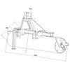 Rouleau agricole lestable 100 cm pour tracteur - Attelage 3 points - Remplissage eau 100 L Torros