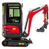 Mini-pelle 1,8 tonnes avec cabine moteur Kubota 10,2 kW 3 cylindres avec bras pivotant et train de chenilles extensible MW Tools
