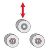 Cintreuse à 3 galets électrique avec 2 galets motorisés positionnement horizontal vertical 1,1 kW 400V Metallkraft