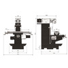 Fraiseuse universelle type Huron X 600 mm Y 270 mm Z 380 mm avance mécanique longitudinale tranversale ISO40 Optimill