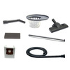 Aspirateur à sec spécial silencieux économe en énergie cuve en plastique de 12 litres 1 moteur 0,84 kW 230V 63 dB(A) idéal pour les hôtels Cleancraft