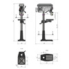 Perceuse à colonne jusque ø 30 mm CM4 1,1 kW 230V 9 vitesses Optidrill