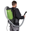 Aspirateur dorsal industriel confortable, pratique cuve plastique 4 litres 0,7 kW 230V Cleancraft