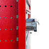 Servante d'atelier 7 tiroirs + 1 armoire rouge et grise extra large 1260 mm avec plan de travail stratifié MW Tools