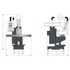 Fraiseuse universelle X 750 mm Y 230 mm Z 360 mm broche horizontale verticale avance de perçage ISO40 Optimill