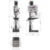Perceuse à colonne par engrenages industrielle jusque ø 35 mm CM4 2,2 kW 400V avances électromagnétique Optidrill