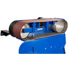 Ponceuse à bande pour métaux 75x2000 mm 18-36 m/s 3/4 kW 400V arrêt d'urgence avec aspiration intégrée Metallkraft
