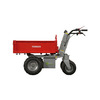Mini dumper électrique 500kg 211L plateau basculant par vérin cloison amovible batterie 48V / 32Ah Torros