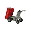 Mini dumper électrique 500kg 211L plateau basculant par vérin cloison amovible batterie 48V / 32Ah Torros