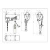 Palan électrique à câble 125/250kg 12/6m 500 W 230 V télécommande SANS fil MW Tools