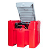 Cuve Réservoir Diesel Rouge Fioul en PE 980 L avec pompe 230 V et pistolet automatique MW Tools