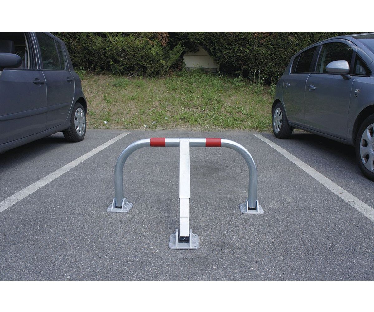 Barrage espace de stationnement, pliable, barre, cadenas, en acier. HlP