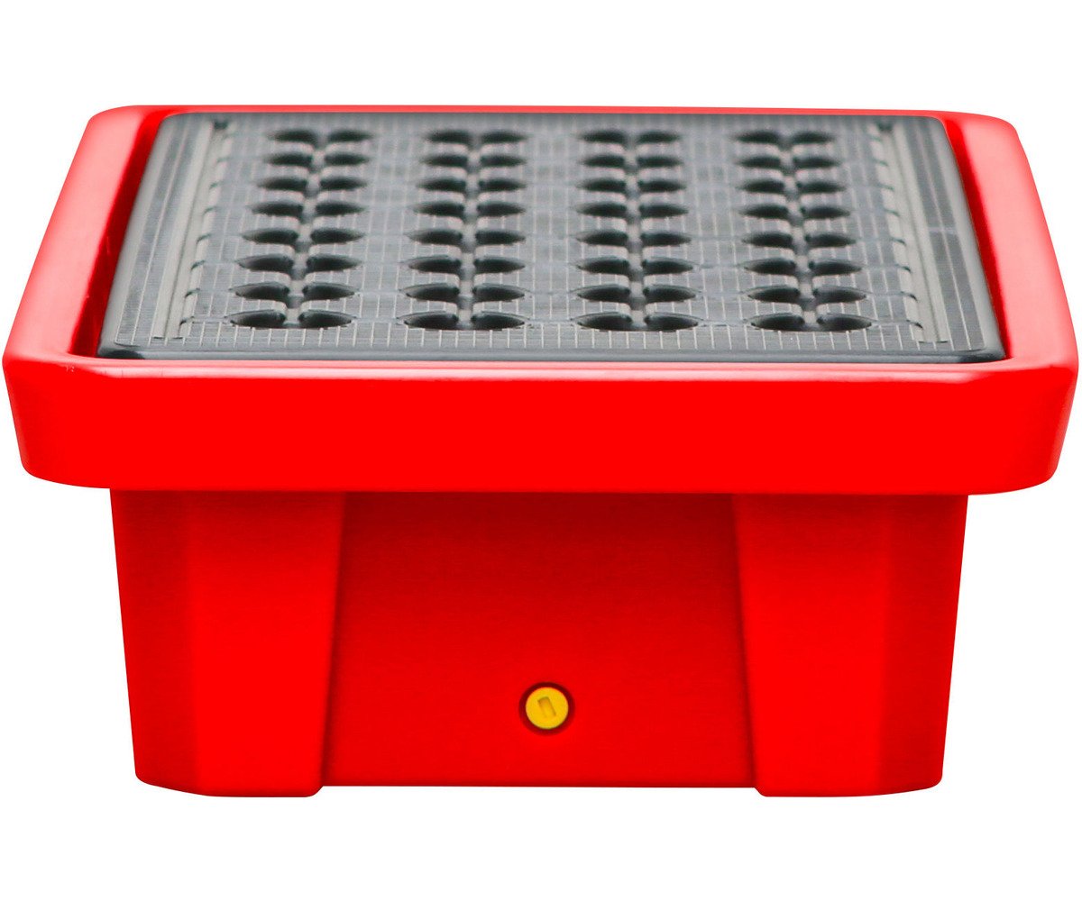 Lot De 4 Récipients Euro Bac De Rétention Plastique 43L Rouge 600x400x220 Mm