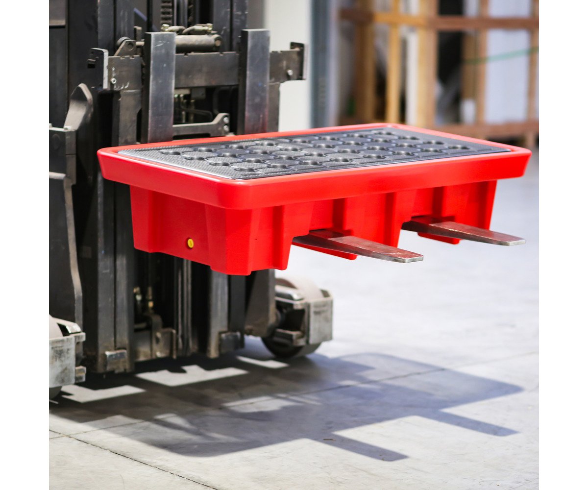 Bac de rétention en PE 1300x700x300mm - avec grille - cap. 120L MW ...