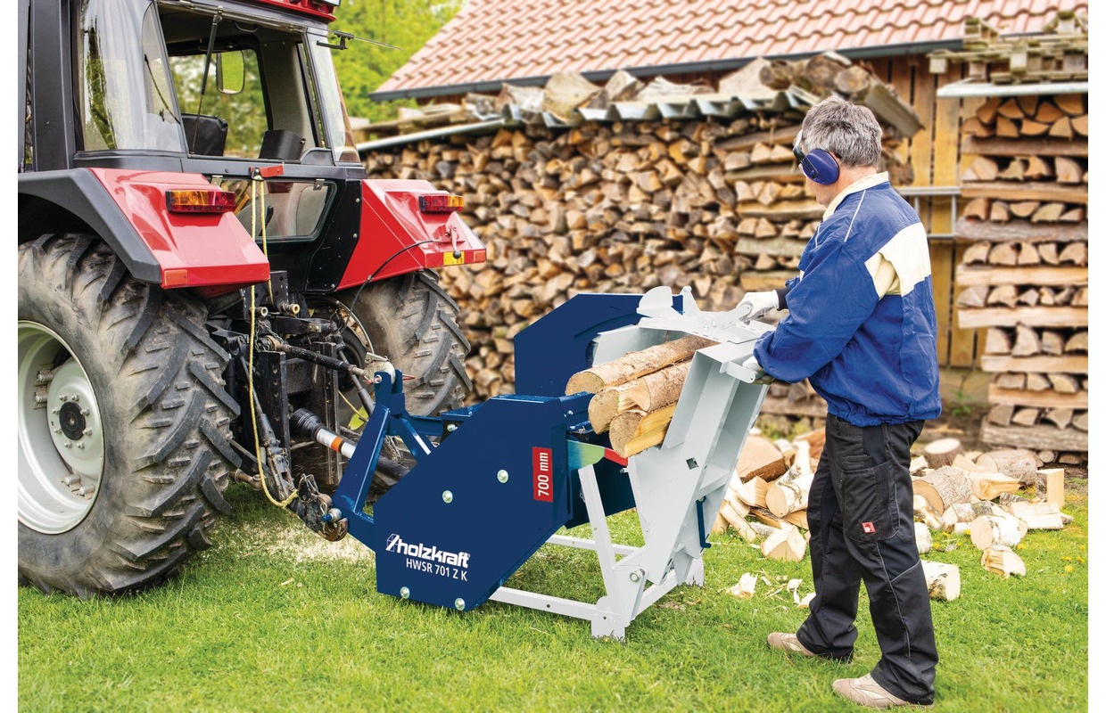 Scie circulaire à bûche mobile à PTO arbre à cardan diam. 700mm Holzkraft  Holzkraft HWSR 701ZK