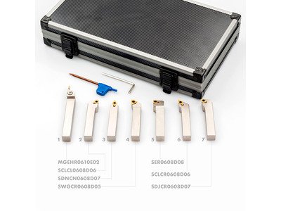 Jeu de 7 outils à plaquette carbure 6 x 6 mm MW Tools