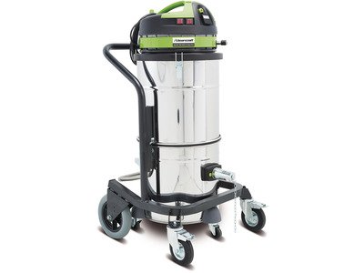 Aspirateur industriel à sec – classe H – pour substances toxiques et dangereuses – cuve en acier inoxydable de 50 litres 2 moteurs 1,6 kW 230 V Cleancraft
