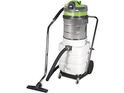 Aspirateur eau et poussière avec filtre à huile intégré - Réservoir en polyéthylène de 90 litres - 3 moteurs 3,3 kW 230 V - 76 dB(A) Cleancraft