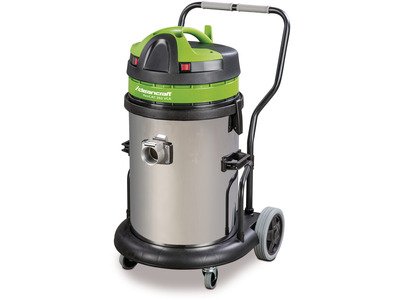 Aspirateur à cendres industriel pour l'hôtellerie et les boulangeries - Réservoir en acier inoxydable de 62 litres - 2 moteurs 2,4 kW 230 V  Cleancraft