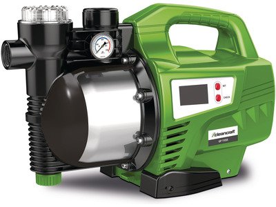 Pompe de jardin avec écran LCD pour eaux claires - capacité 4.560 l/h - 1,1 kW 230 V Cleancraft