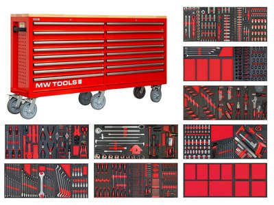 Servante d'atelier complète extra large MEGA XXL 729 outils MW Tools MW Tools