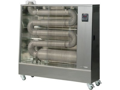 Chauffage Radiateur fioul mobile radiant infrarouge Pro 21 kW argent 220-1200 m³ - Idéal pour atelier et showroom MW Tools
