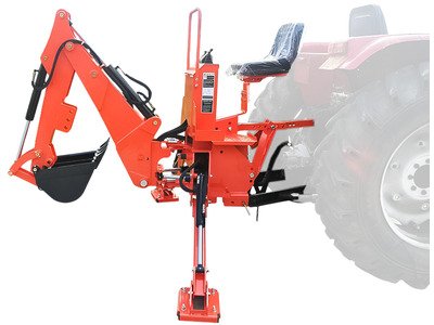 Pelle-rétro pour tracteur avec profondeur de fouille 2133 mm – rotation 180° - Cardan et attelage trois points MW Tools