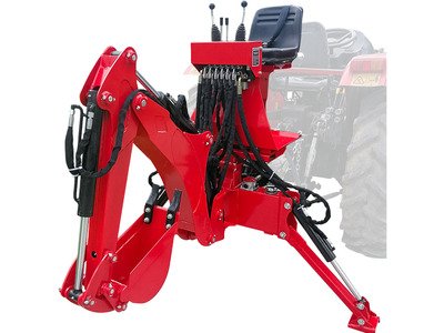 Pelle-rétro pour tracteur avec profondeur de fouille 1830 mm – rotation 180° - Cardan et attelage trois points MW Tools