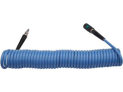 Tuyau spiralé en PU Pro pour air comprimé 6,5x10 mm – 7,5 m – avec raccord de sécurité Aircraft