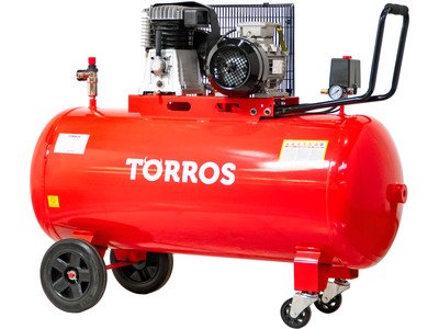 Compresseur mobile à entraînement par courroie à huile cuve 270 L 3 kW / 4 Ch 10 bars 520 l/min 400V Torros