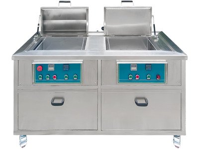 Nettoyeur ultrasons industriel 2 cuves – 60 litres avec filtration – fonctionnement 24/7 MW Tools