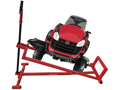 Cric lève tracteur tondeuse 400 kg – commande mécanique – hauteur de levage 600 mm MW Tools