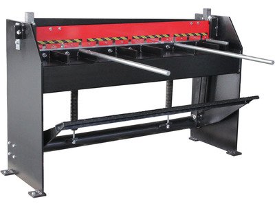 Cisaille guillotine manuelle par commande à pied - largeur du travail 1270 mm et épaisseurs jusque 1,2 mm en acier Torros