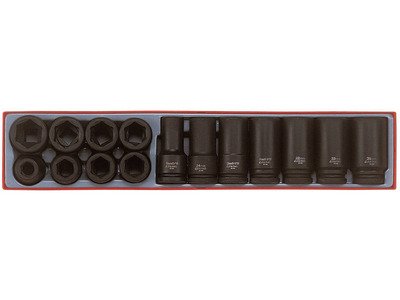 Jeu de douilles à choc TTX4 tray 3/4" 19-36mm 15 pièces Teng Tools