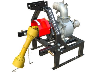 Pompe à eau 4" haut débit - Pour tracteur dès 25 CV - 80 000 L/h - attelage 3 points avec cardan inclus MW Tools