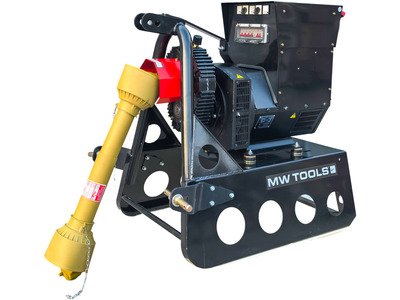 Groupe électrogène agricole 40 kW (50 kVA) pour tracteur dès 80 ch – 230 V et 400 V – Régulateur AVR - Cardan et attelage trois points MW Tools