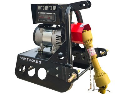 Groupe électrogène agricole 12 kW (15 kVA) pour tracteur dès 30 ch – 230 V et 400 V – Régulateur AVR - Cardan et attelage trois points MW Tools