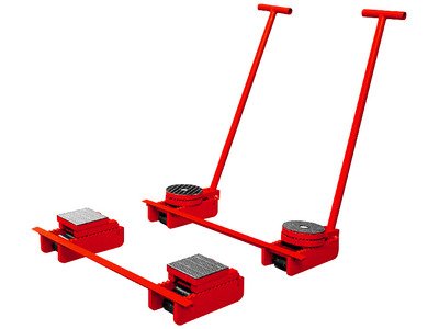 Set de rouleaux de transport 30 tonnes – 4 plateaux avec 2 barres de direction MW Tools